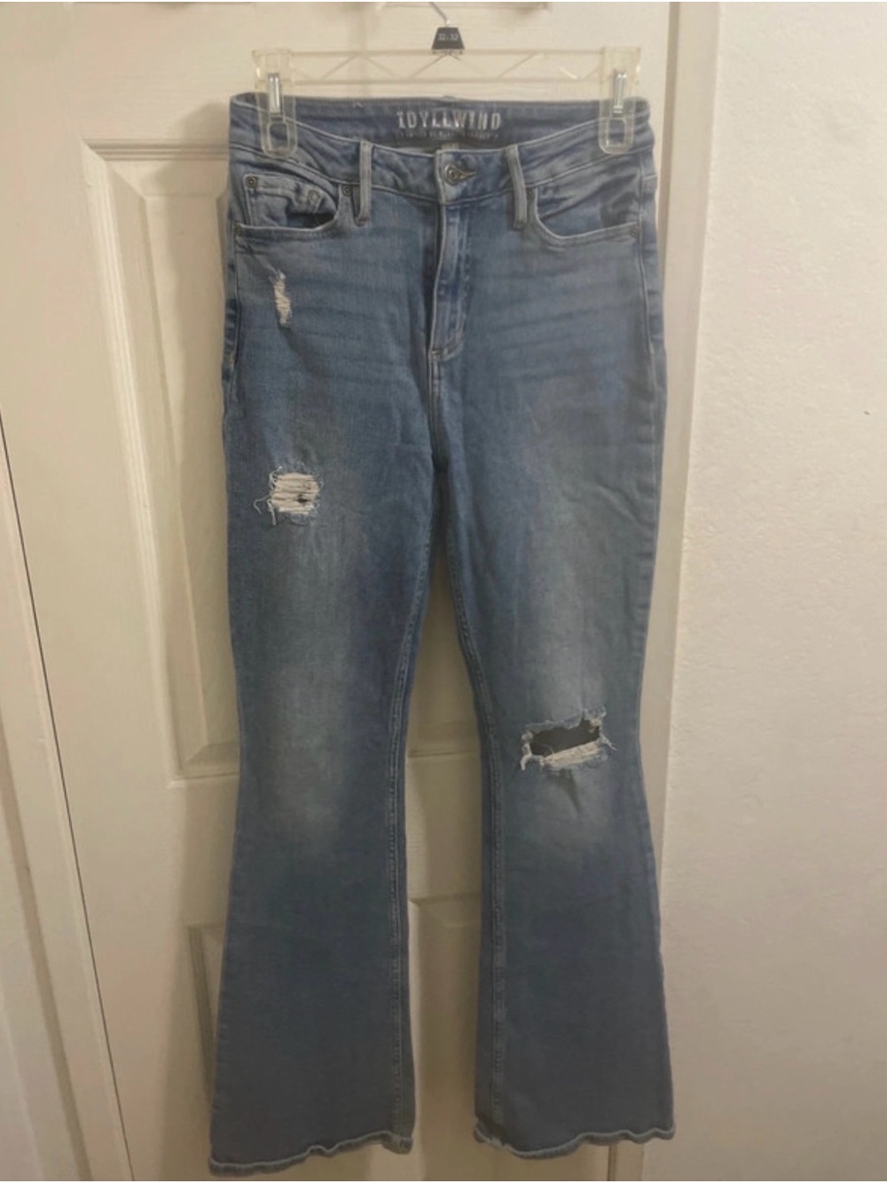 Idyllwind Light Blue Distressed Flare Jeans